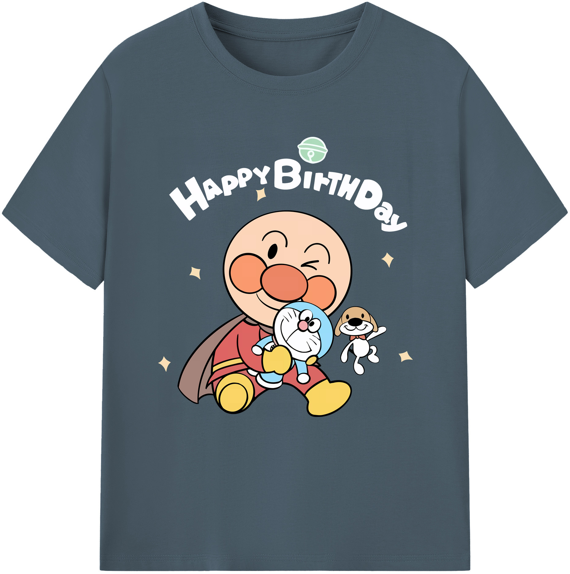 （画像用） アンパンマン Anpanman 綿100％半袖Tシャツ（フロントプリント）